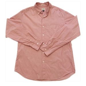 J. Crew Red Stretch Slim Fit Long Sleeve Button Down Shirt